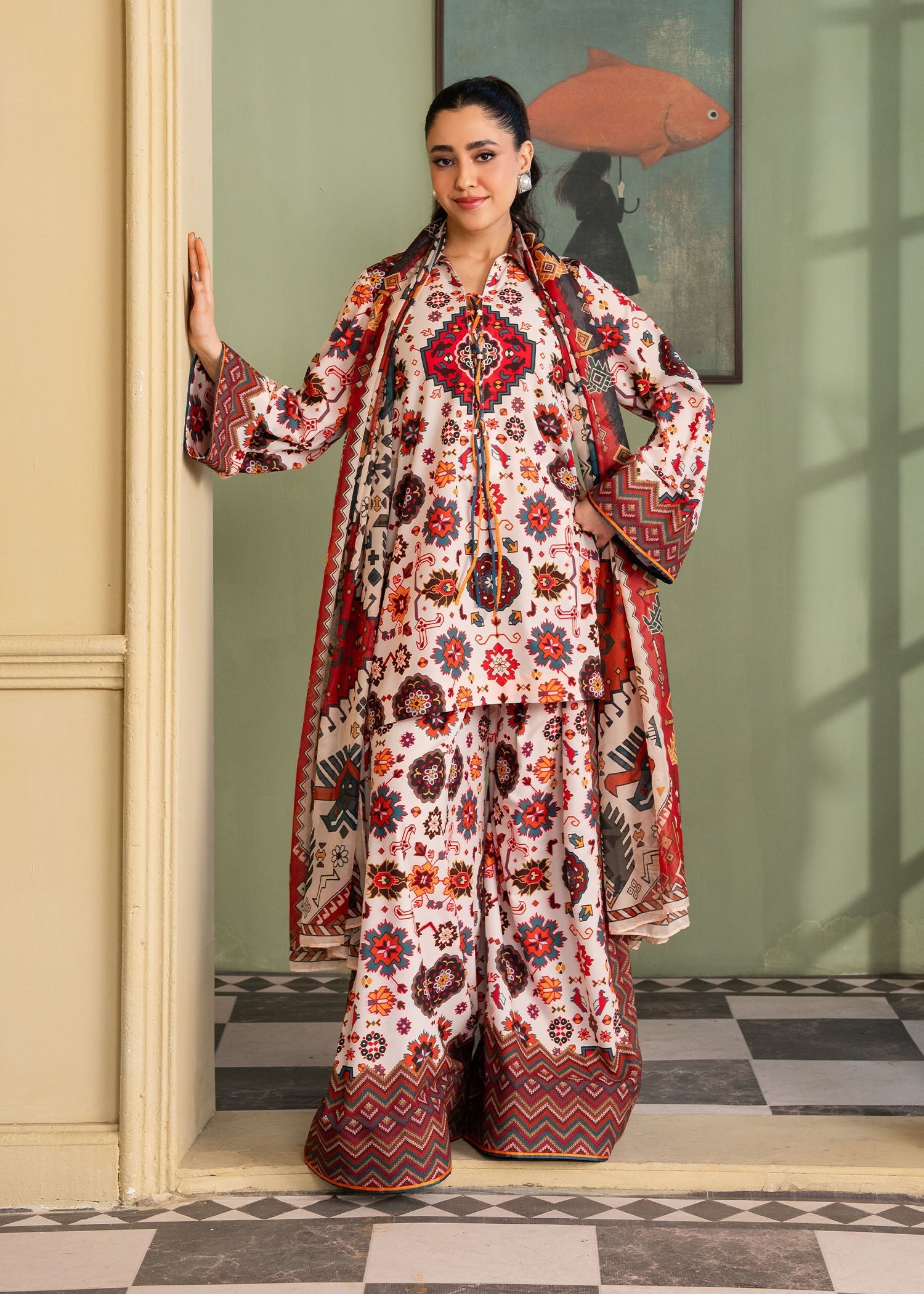 Maria Osama Khan | Retro 26 |Daisy - by Libasekhas UK - Registered Vendor of : Maria Osama Khan - 100% Original Designer Dress