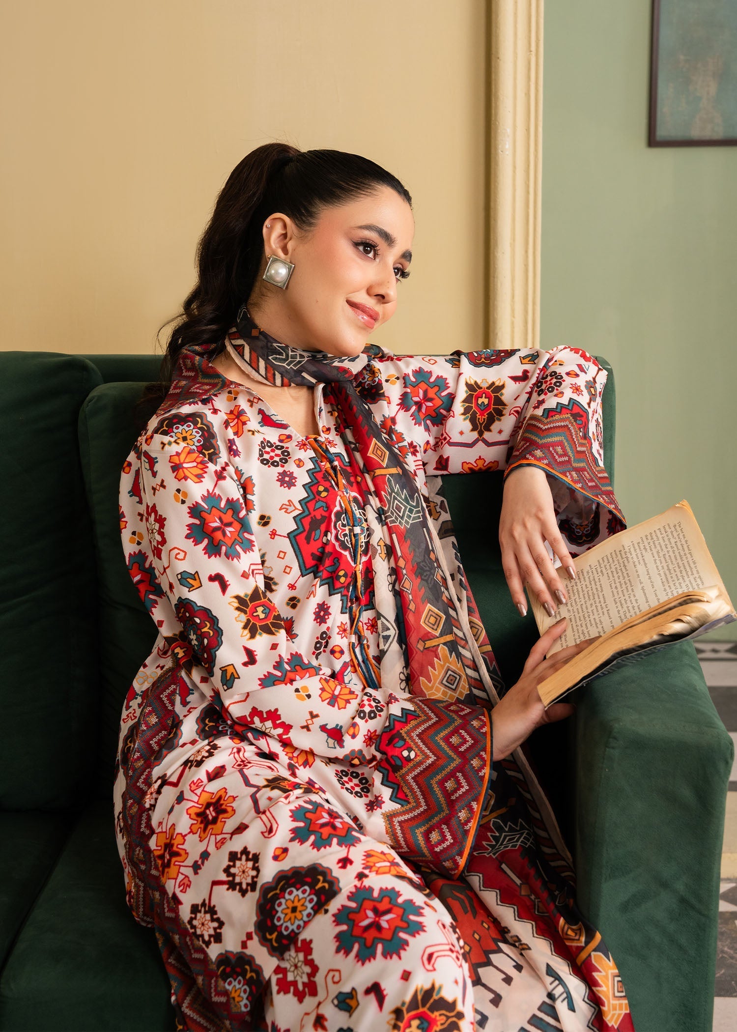 Maria Osama Khan | Retro 26 |Daisy - by Libasekhas UK - Registered Vendor of : Maria Osama Khan - 100% Original Designer Dress