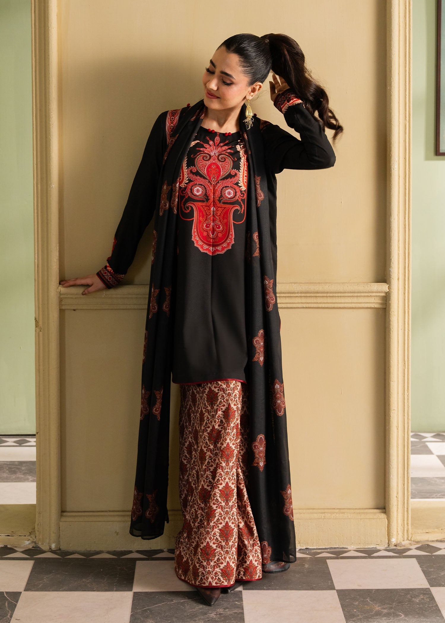 Maria Osama Khan | Retro 26 | Fiora - by Libasekhas UK - Registered Vendor of : Maria Osama Khan - 100% Original Designer Dress
