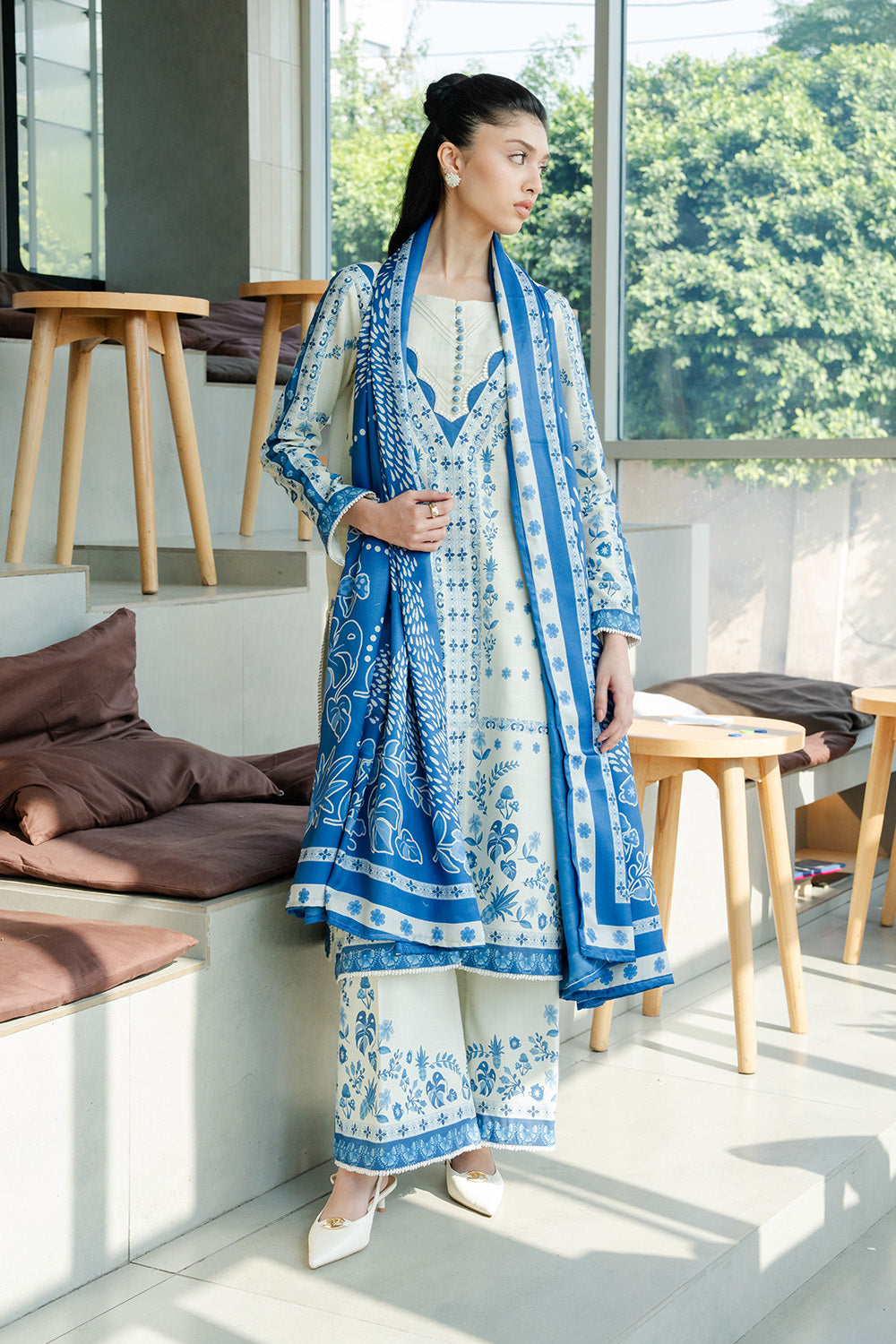 Maryum N Maria | Latte Layers Pret | COCOA CALM - MWS5827 - by Libasekhas UK - Registered Vendor of : Maryum N Maria - 100% Original Designer Dress