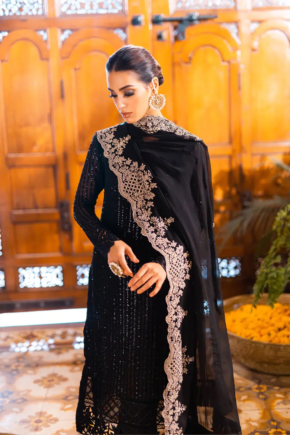 Azure | Embroidered Formals | Onyx Dove - by - Libasekhas UK - Registered Vendor of : Azure - 100% Original Designer Dresss
