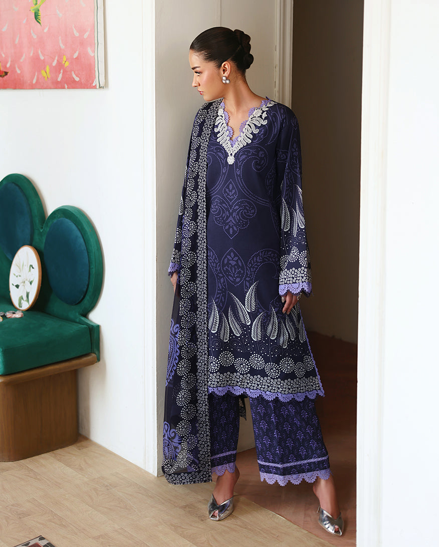 Roheenaz | Eclat Garden Printed Lawn | Orchid Garden - by Libasekhas UK - Registered Vendor of : Roheenaz - 100% Original Designer Dress