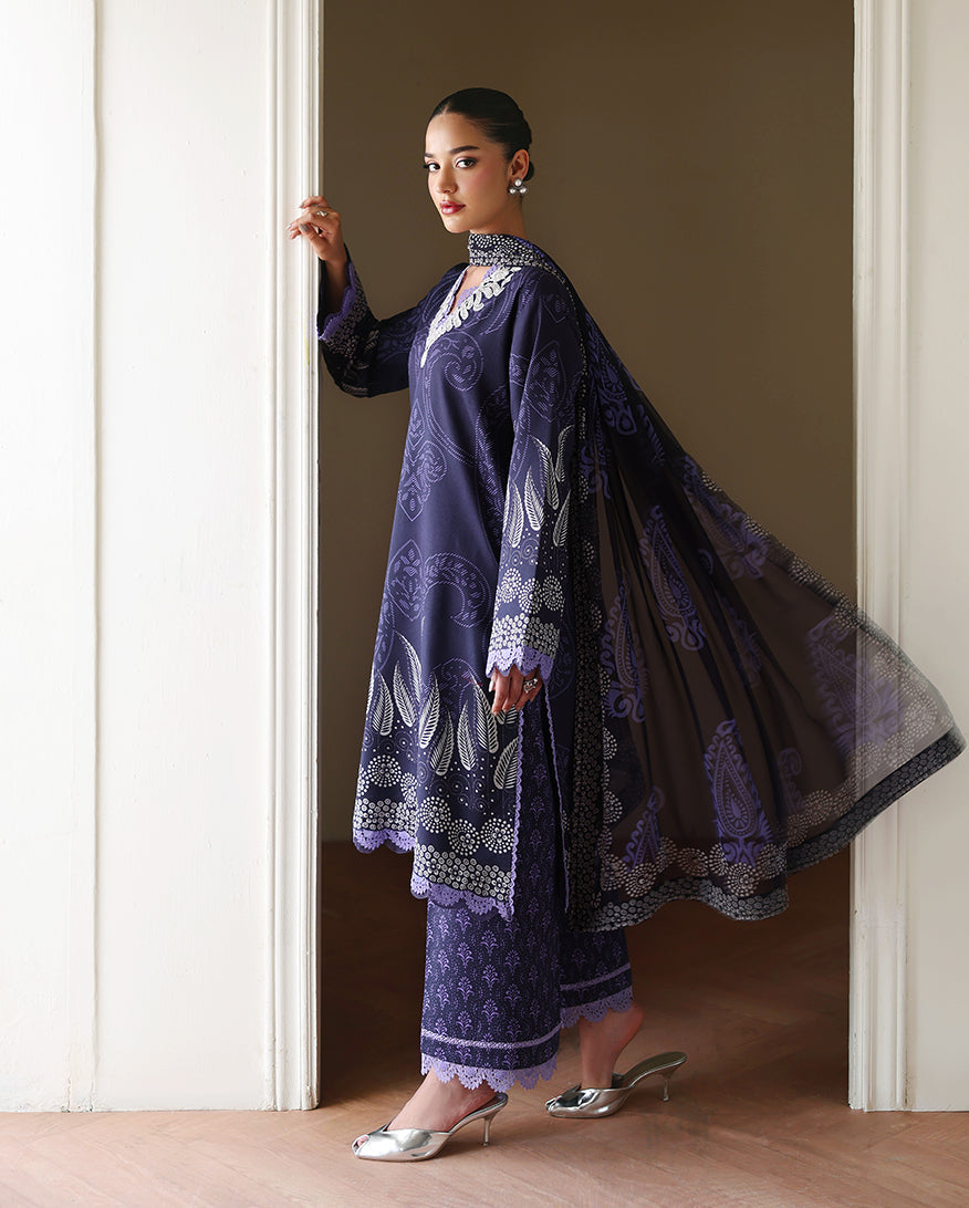 Roheenaz | Eclat Garden Printed Lawn | Orchid Garden - by Libasekhas UK - Registered Vendor of : Roheenaz - 100% Original Designer Dress