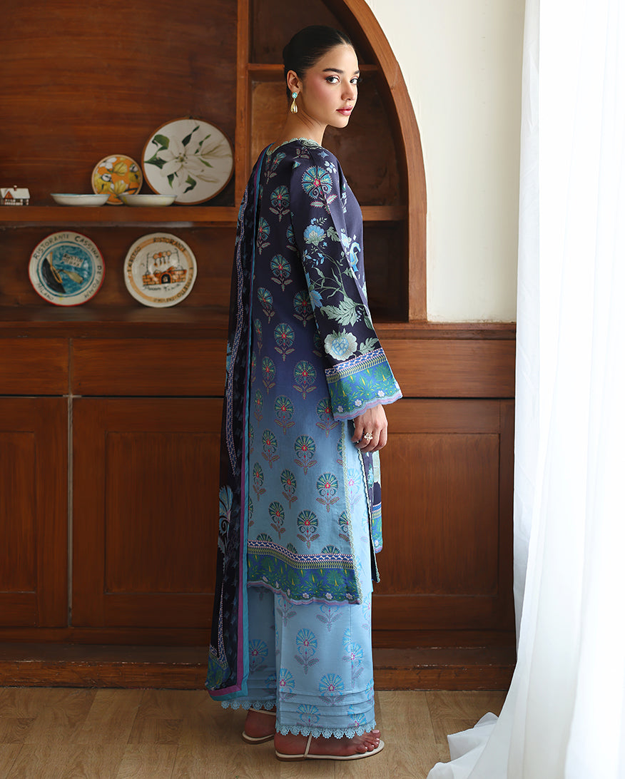 Roheenaz | Eclat Garden Printed Lawn | Orchid meadow - by Libasekhas UK - Registered Vendor of : Roheenaz - 100% Original Designer Dress