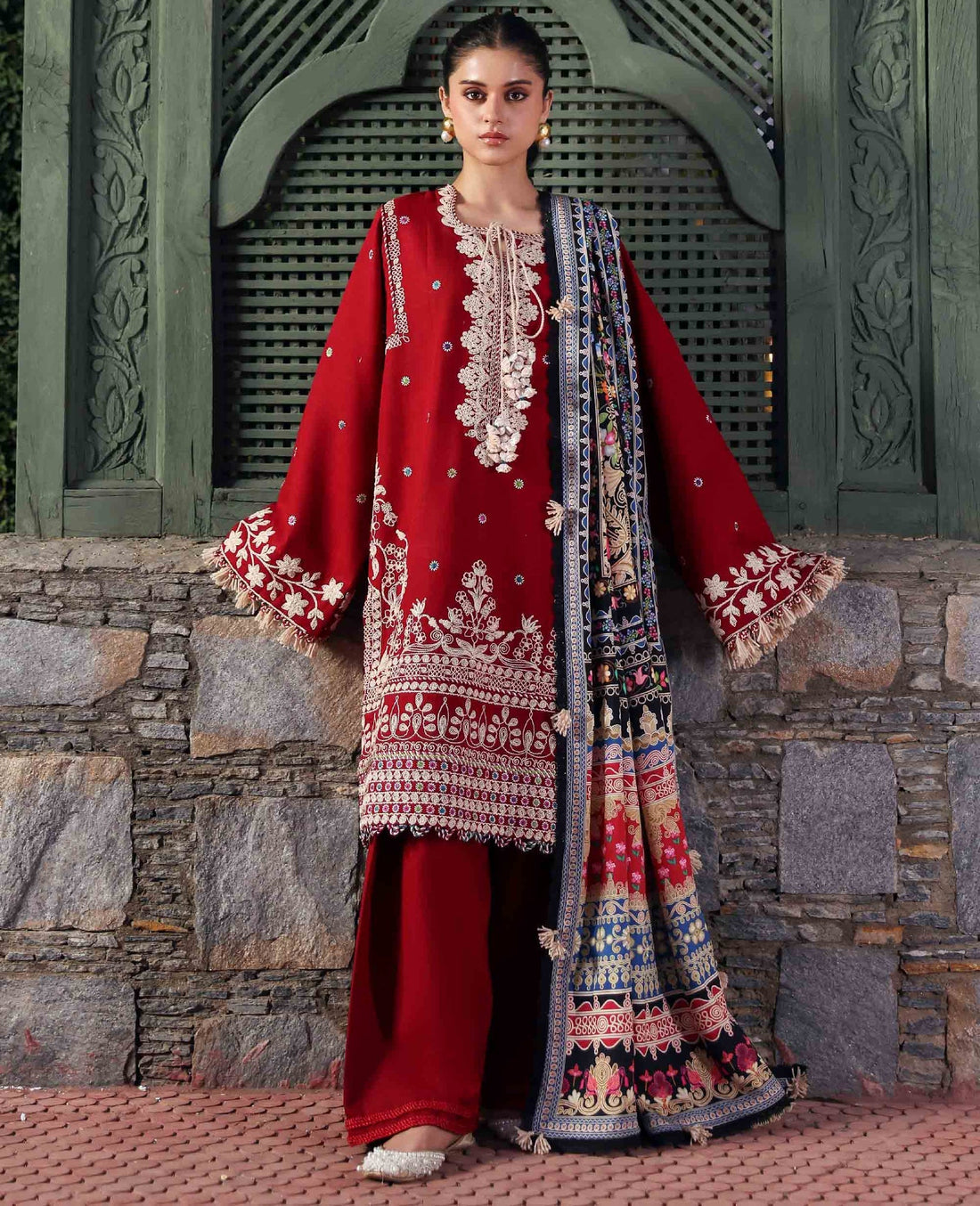 Republic Womenswear | Amaris Luxury Shawl 25 | Orlena - by Libasekhas UK - Registered Vendor of : Republic Womenswear - 100% Original Designer Dress