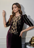 Mahum Asad | Voila Velvets | Jade - by - Libasekhas UK - Registered Vendor of : Mahum Asad - 100% Original Designer Dresss
