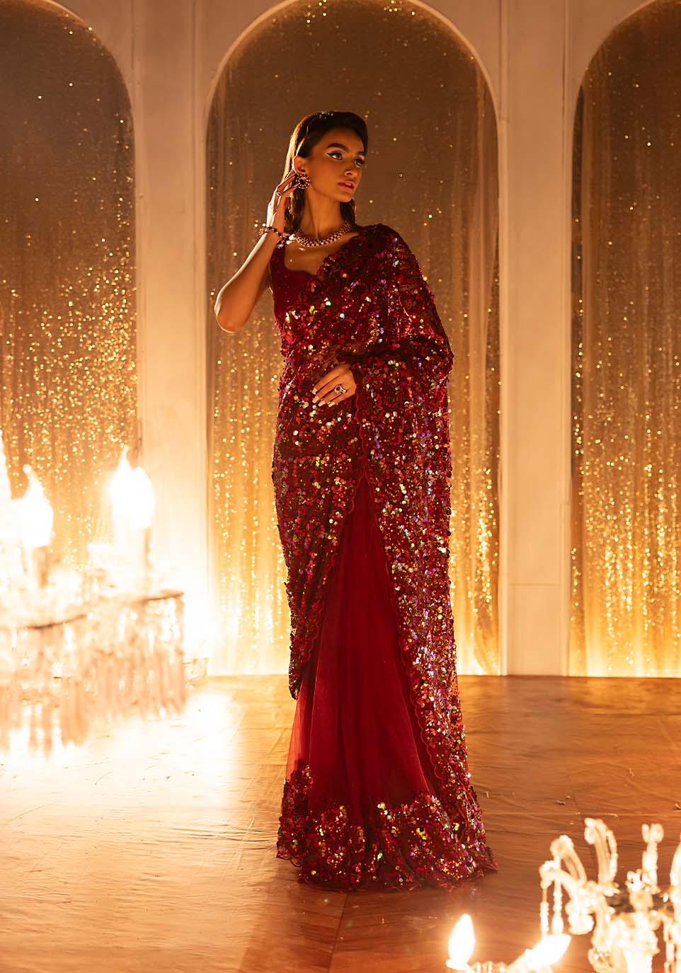 Zarqash | Bling Series | SCARLET - by - Libasekhas UK - Registered Vendor of : Zarqash - 100% Original Designer Dresss