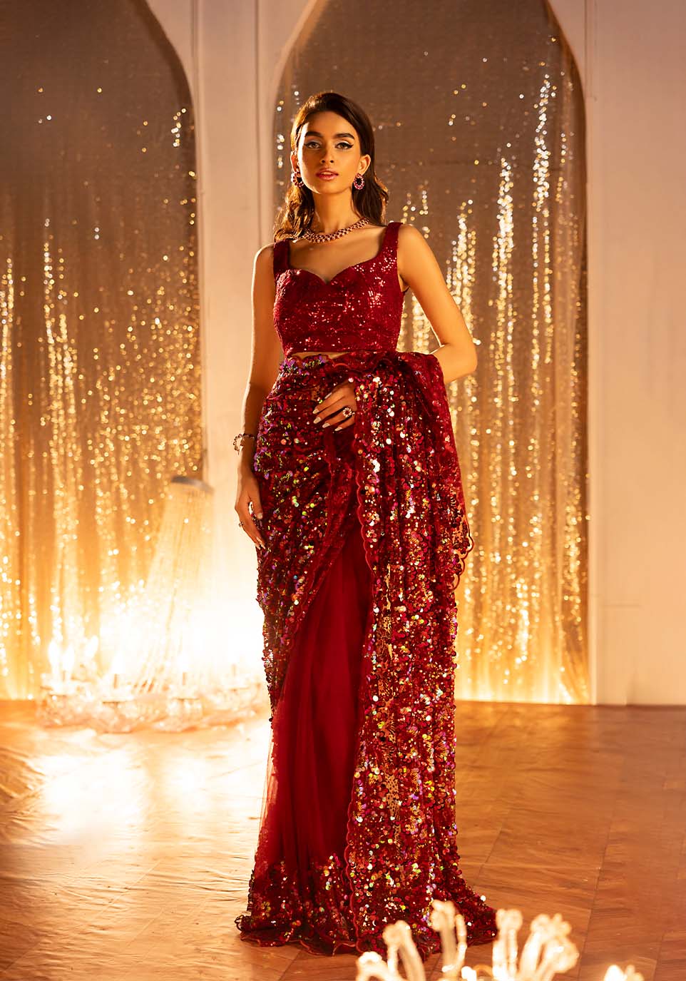 Zarqash | Bling Series | SCARLET - by - Libasekhas UK - Registered Vendor of : Zarqash - 100% Original Designer Dresss