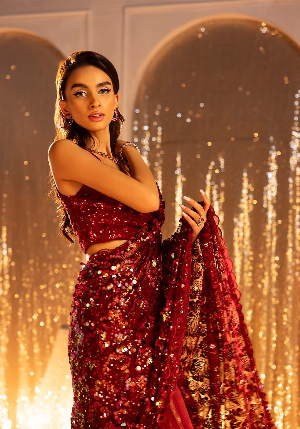 Zarqash | Bling Series | SCARLET - by - Libasekhas UK - Registered Vendor of : Zarqash - 100% Original Designer Dresss