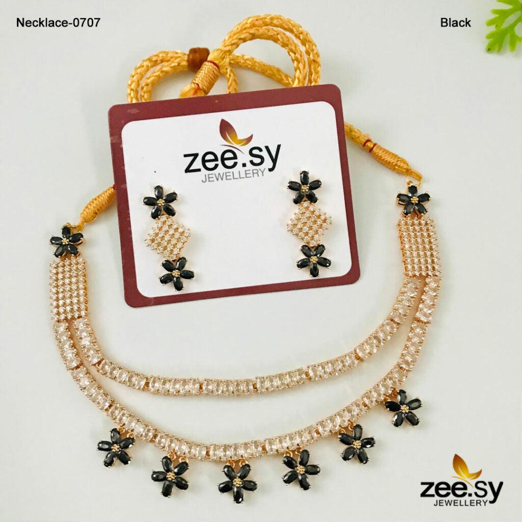 Party Wear Necklace-0707 - by - Libasekhas UK - Registered Vendor of : Zeesy - 100% Original Designer Dresss