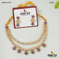 Party Wear Necklace-0707 - by - Libasekhas UK - Registered Vendor of : Zeesy - 100% Original Designer Dresss