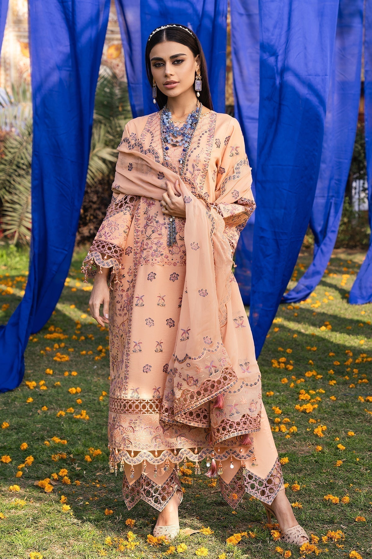 Alizeh | Rawayat Luxury Lawn 24 | Nazmin - by - Libasekhas UK - Registered Vendor of : Alizeh - 100% Original Designer Dresss