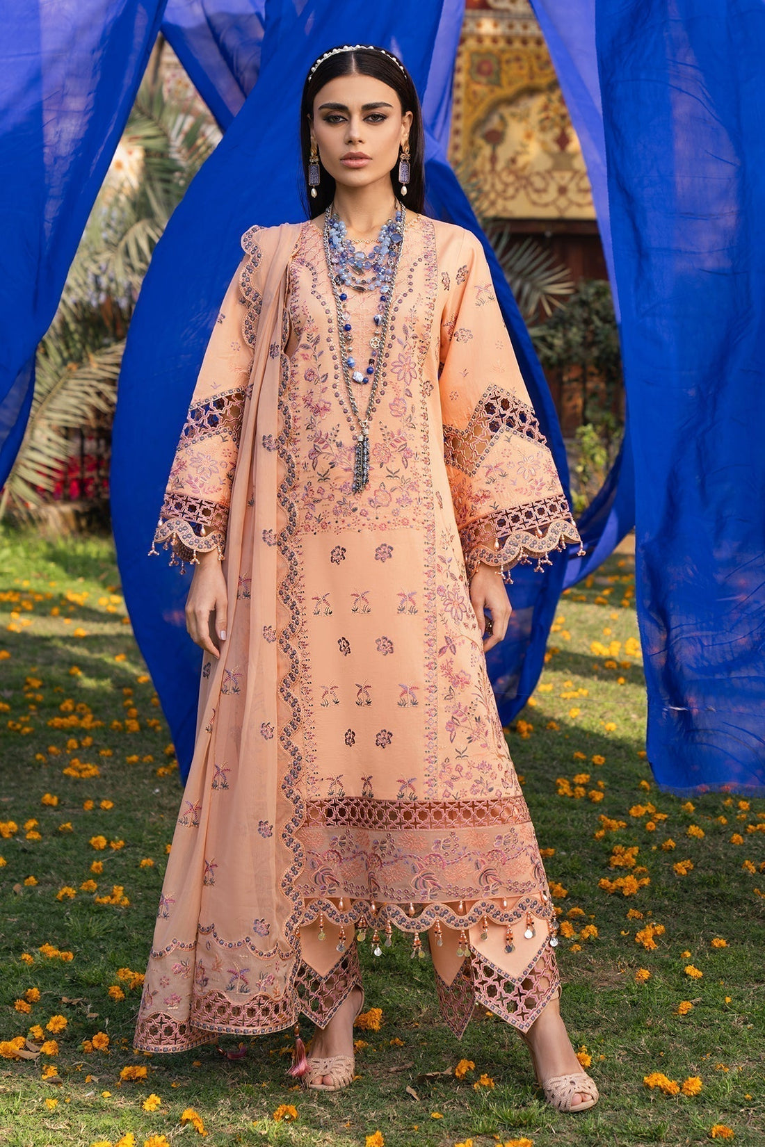Alizeh | Rawayat Luxury Lawn 24 | Nazmin - by - Libasekhas UK - Registered Vendor of : Alizeh - 100% Original Designer Dresss