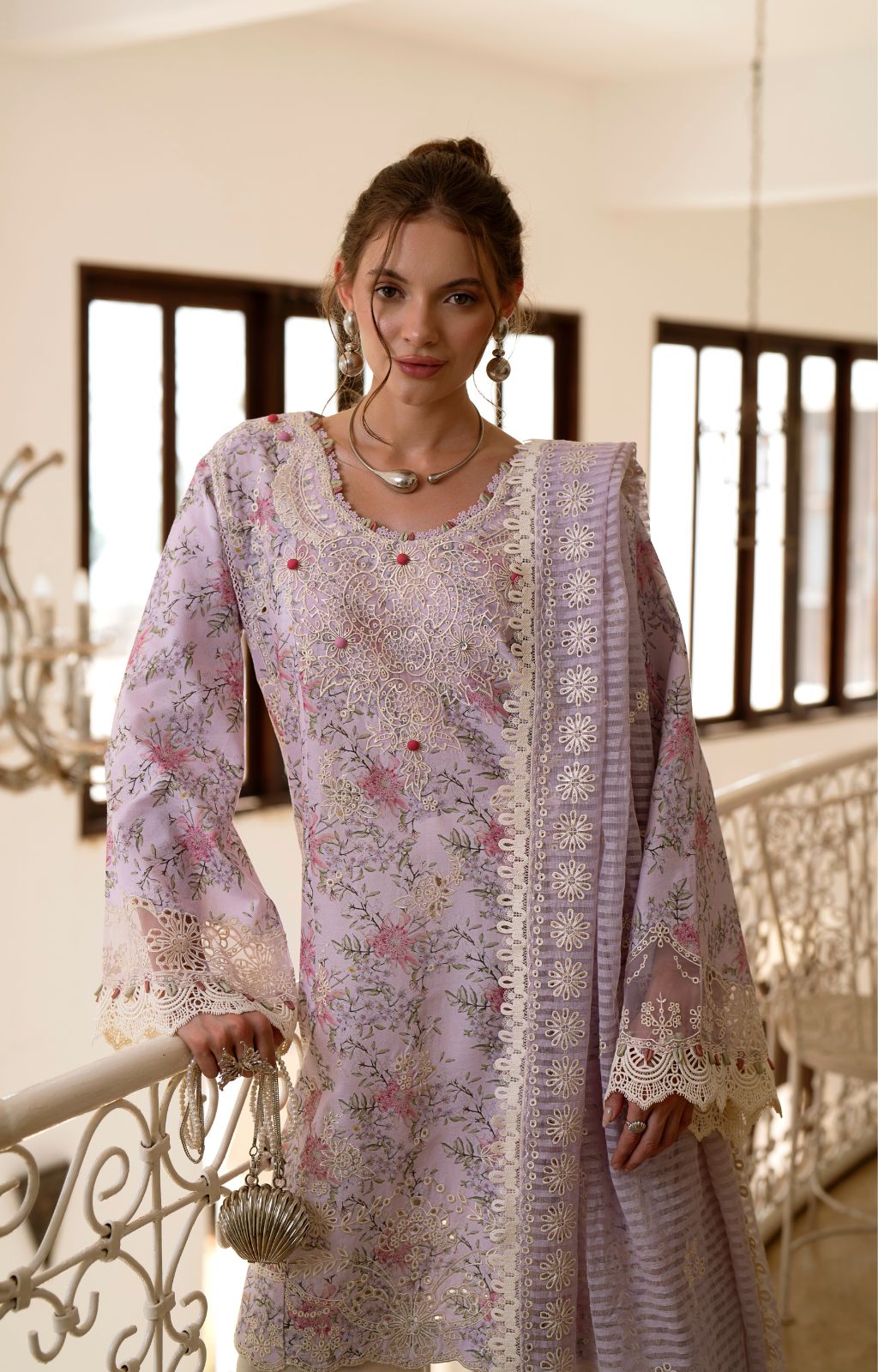 AJR Couture | Printakari Lawn 25 | Pearl - by - Libasekhas UK - Registered Vendor of : AJR Couture - 100% Original Designer Dresss
