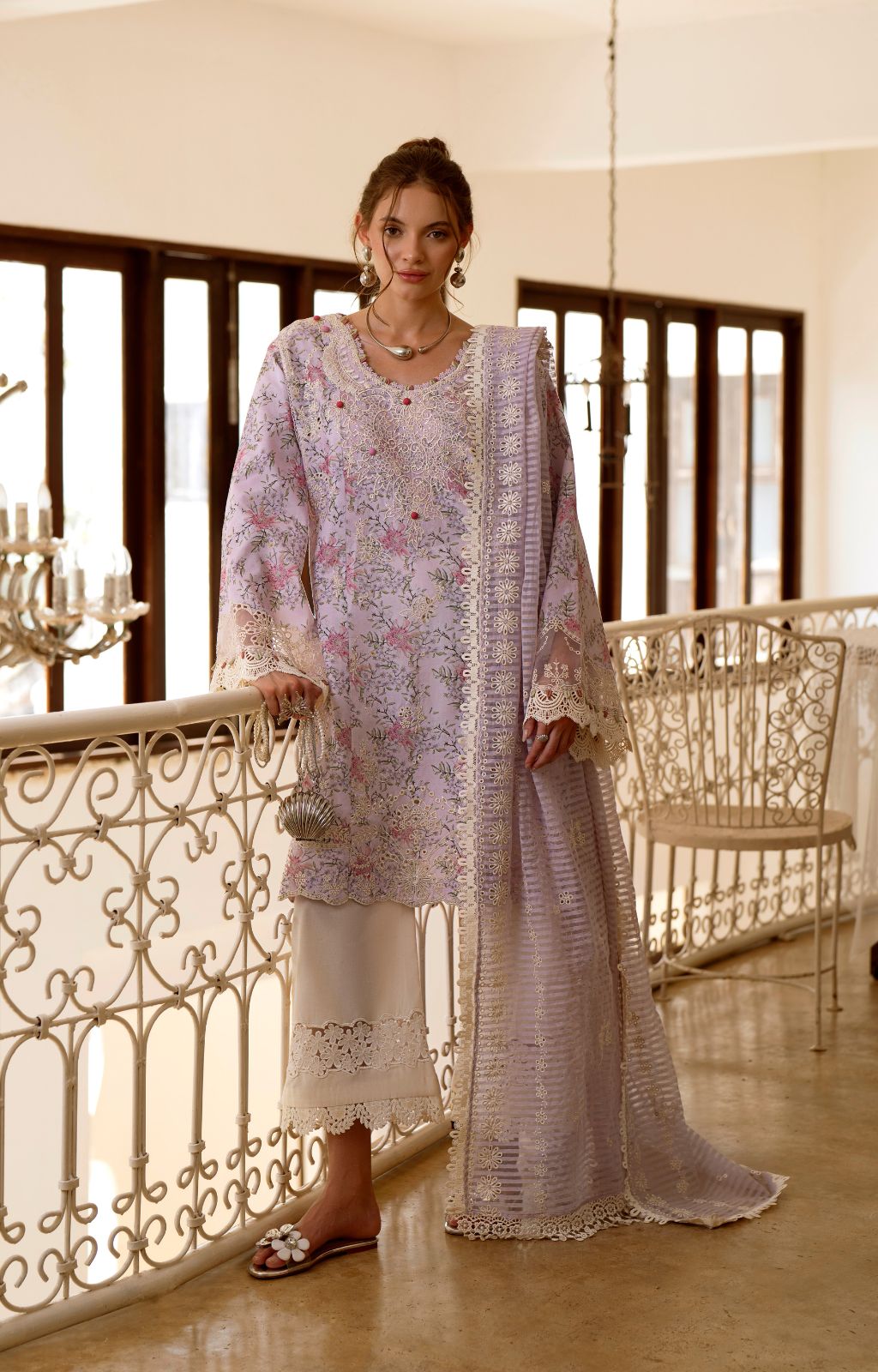 AJR Couture | Printakari Lawn 25 | Pearl - by - Libasekhas UK - Registered Vendor of : AJR Couture - 100% Original Designer Dresss