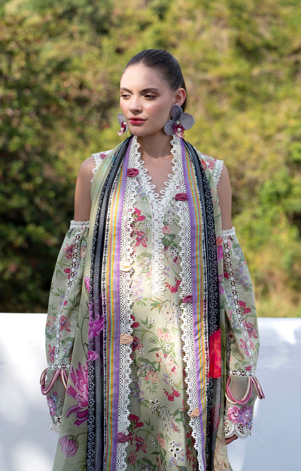 AJR Couture | Printakari Lawn 25 | Pink Patel - by - Libasekhas UK - Registered Vendor of : AJR Couture - 100% Original Designer Dresss