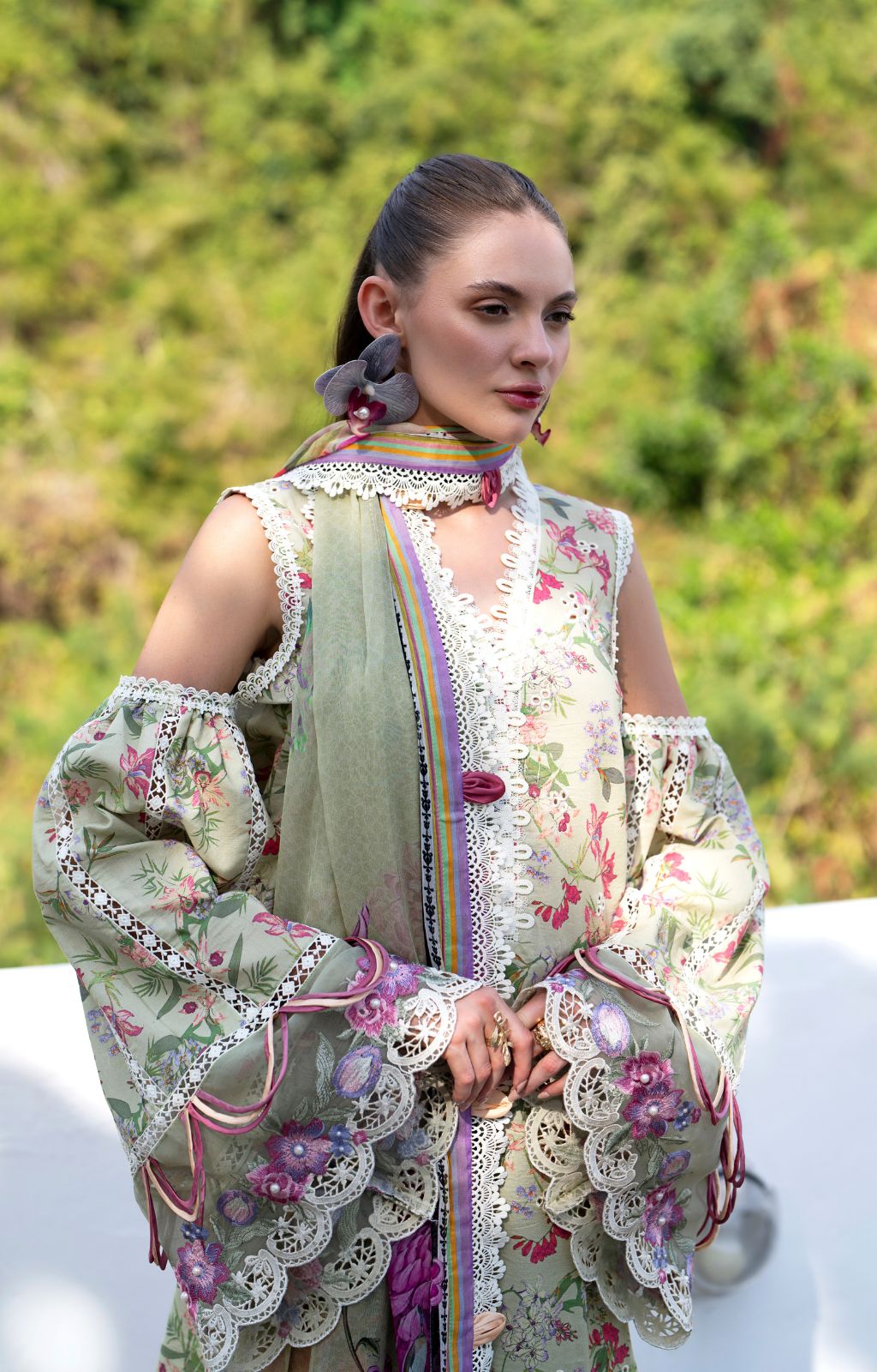 AJR Couture | Printakari Lawn 25 | Pink Patel - by - Libasekhas UK - Registered Vendor of : AJR Couture - 100% Original Designer Dresss