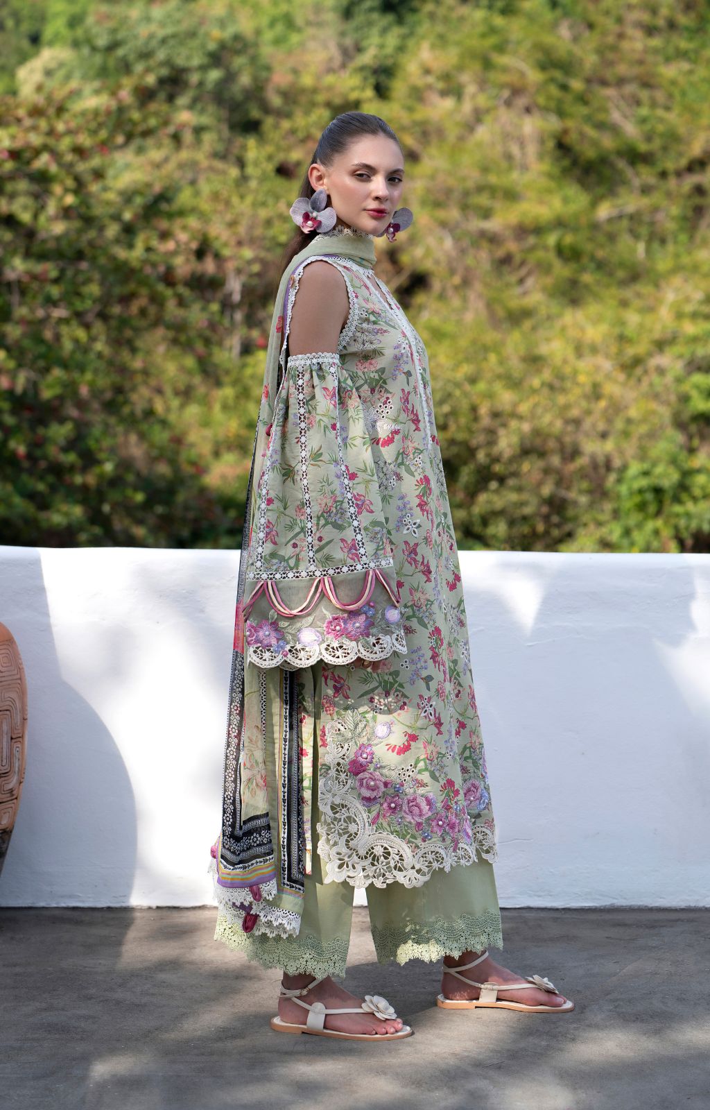 AJR Couture | Printakari Lawn 25 | Pink Patel - by - Libasekhas UK - Registered Vendor of : AJR Couture - 100% Original Designer Dresss