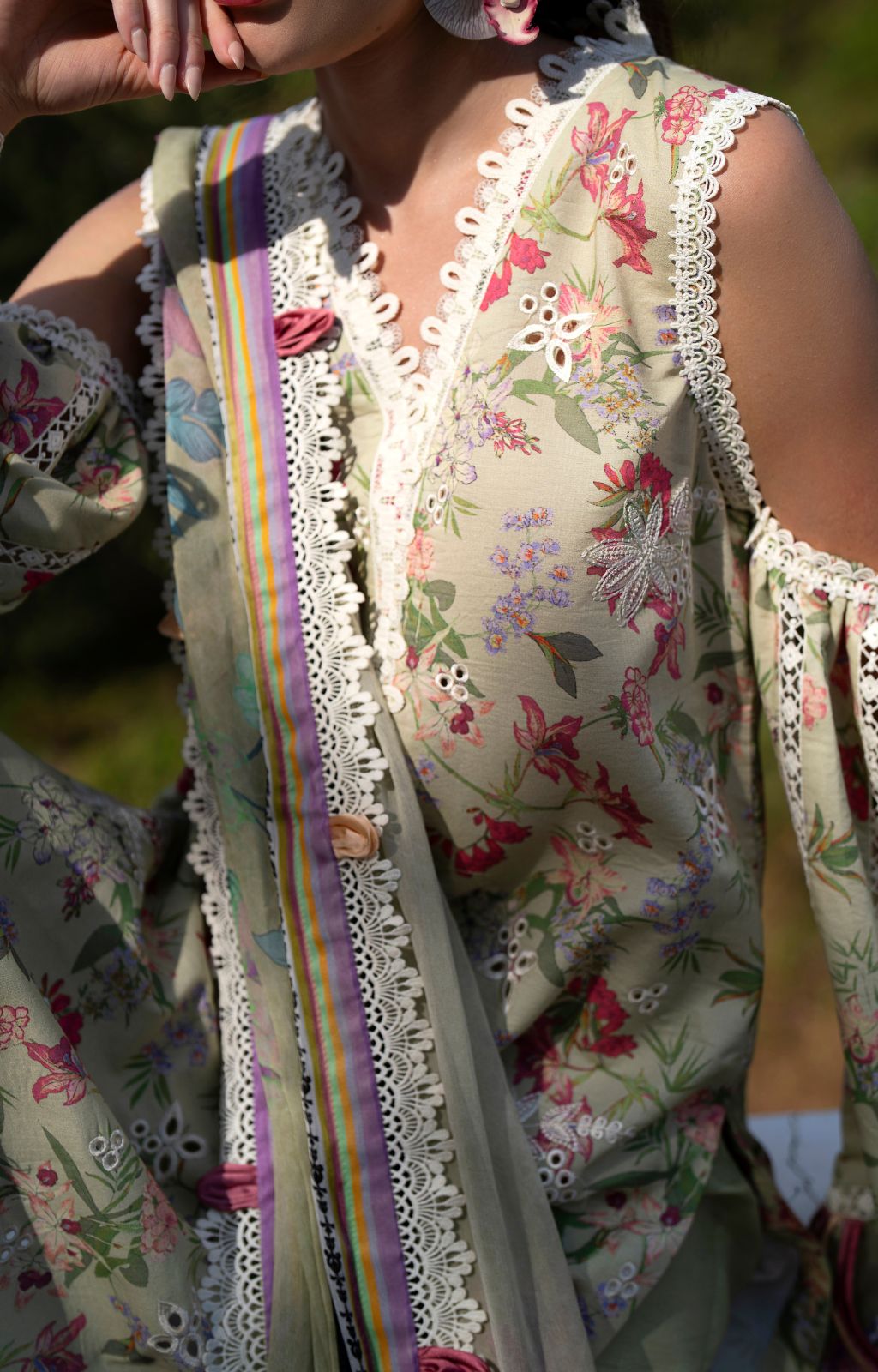 AJR Couture | Printakari Lawn 25 | Pink Patel - by - Libasekhas UK - Registered Vendor of : AJR Couture - 100% Original Designer Dresss
