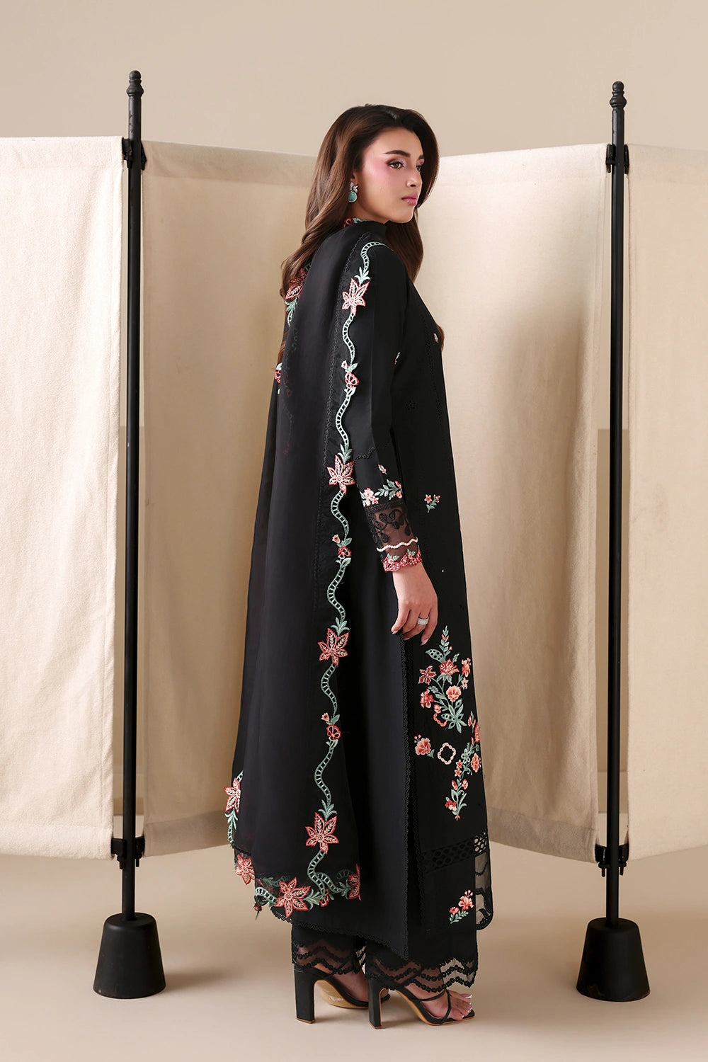 Azure | Luxury Lawn 26 | Black Peony - by Libasekhas UK - Registered Vendor of : Azure - 100% Original Designer Dress