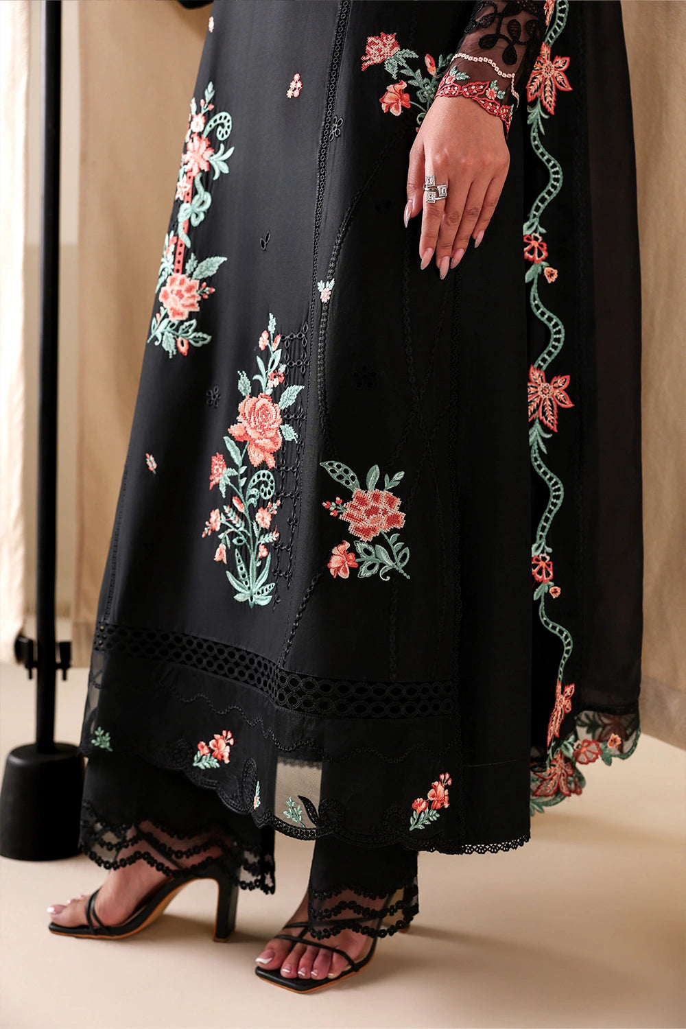 Azure | Luxury Lawn 26 | Black Peony - by Libasekhas UK - Registered Vendor of : Azure - 100% Original Designer Dress
