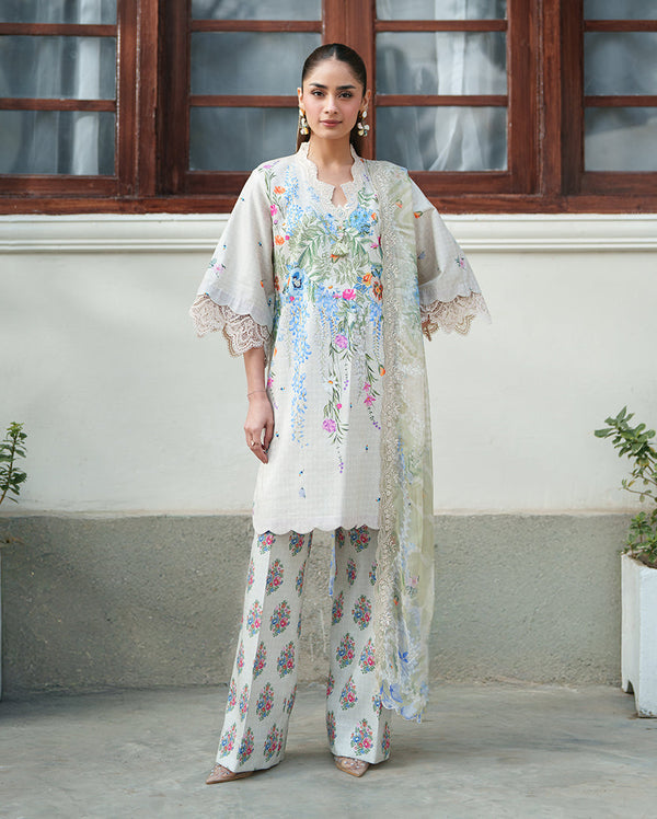 Roheenaz | Whispered Florals | Pale Peony - by Libasekhas UK - Registered Vendor of : Roheenaz - 100% Original Designer Dress