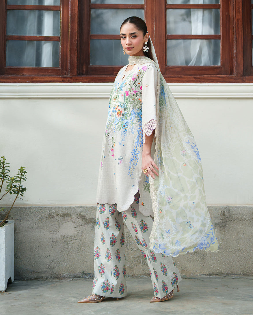 Roheenaz | Whispered Florals | Pale Peony - by Libasekhas UK - Registered Vendor of : Roheenaz - 100% Original Designer Dress