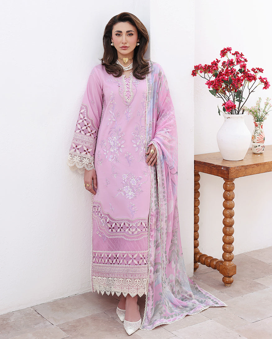 Roheenaz | Floral Reverie Luxury Lawn | Pastel Dream - by Libasekhas UK - Registered Vendor of : Roheenaz - 100% Original Designer Dress