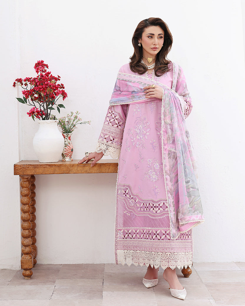 Roheenaz | Floral Reverie Luxury Lawn | Pastel Dream - by Libasekhas UK - Registered Vendor of : Roheenaz - 100% Original Designer Dress