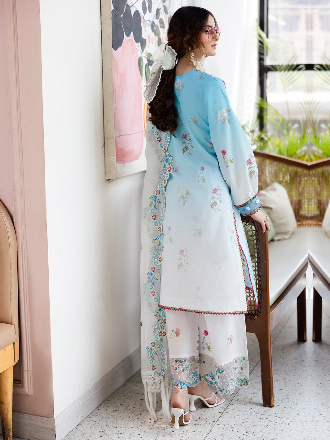 Mahnur | After Hours Luxury Lawn 25 | Pastel Pop - by - Libasekhas UK - Registered Vendor of : Mahnur - 100% Original Designer Dresss