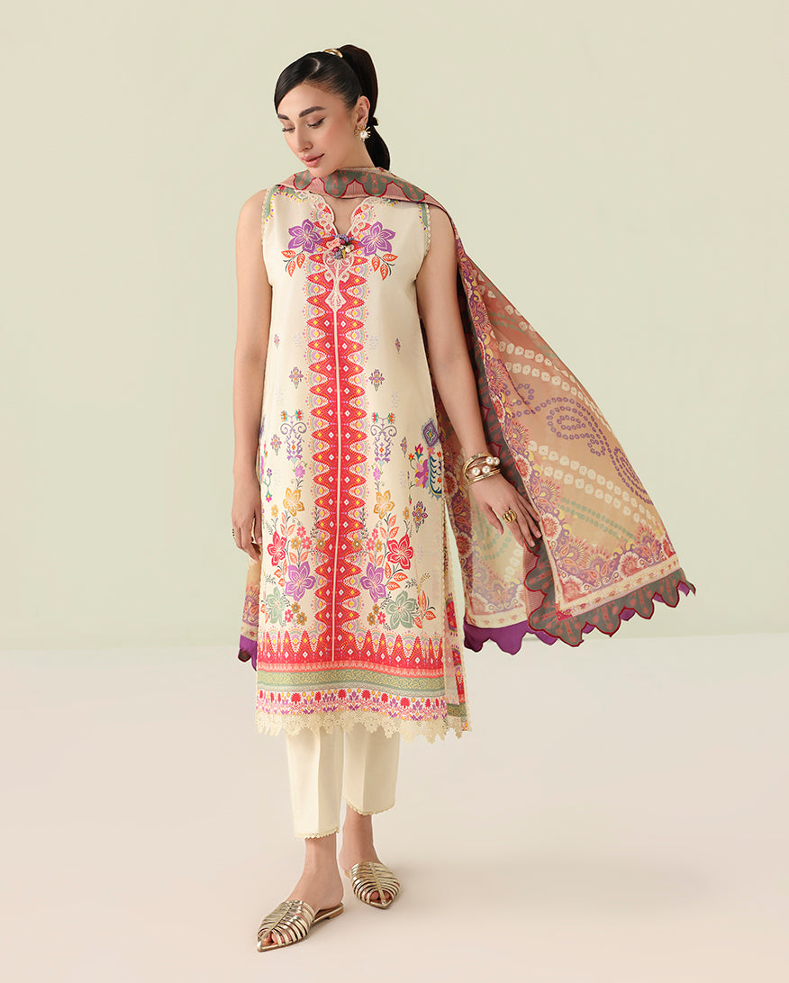 Roheenaz | Rosette Lawn | Pastel Symphony - by Libasekhas UK - Registered Vendor of : Roheenaz - 100% Original Designer Dress