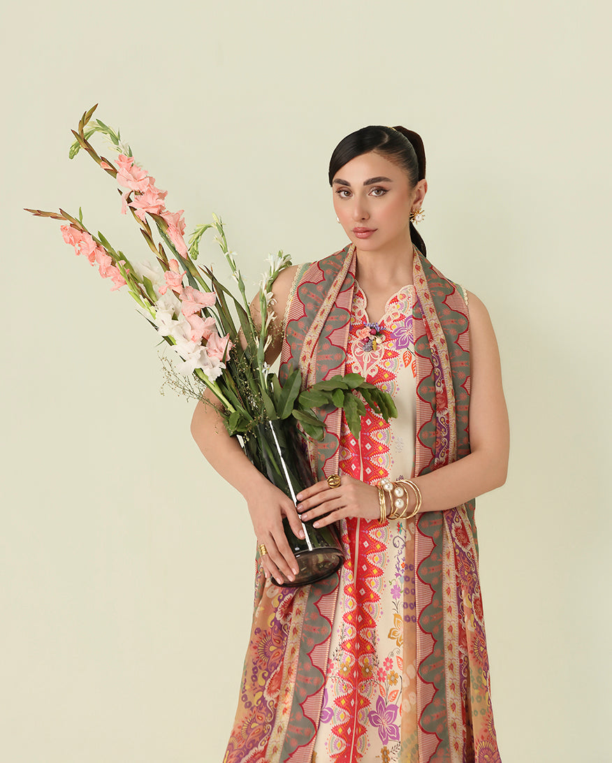 Roheenaz | Rosette Lawn | Pastel Symphony - by Libasekhas UK - Registered Vendor of : Roheenaz - 100% Original Designer Dress