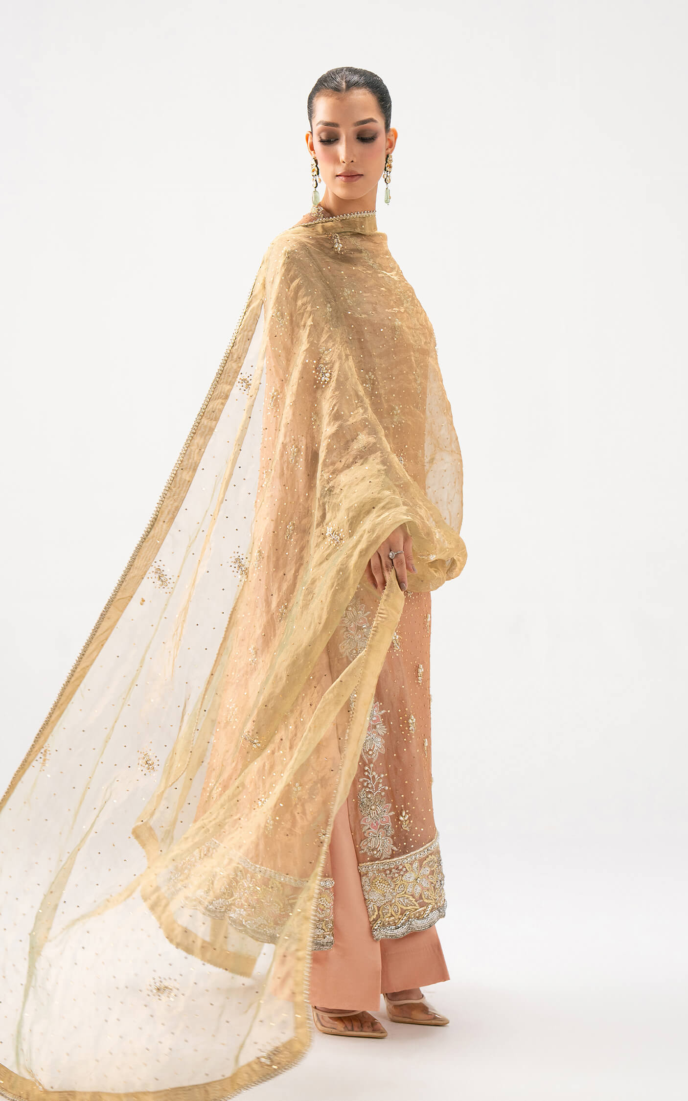 Asifa and Nabeel | Lyle Luxury Formals 25 | Peach Aura - by Libasekhas UK - Registered Vendor of : Asifa and Nabeel - 100% Original Designer Dress