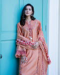 Mushq | Euphoria Pret | Peach Reverie - by Libasekhas UK - Registered Vendor of : Mushq - 100% Original Designer Dress