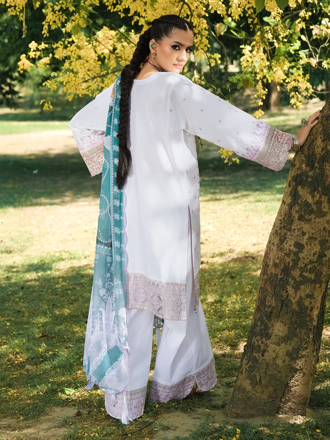 Hemstitch | The Garden Lawn | Pearl Petal - by Libasekhas UK - Registered Vendor of : Hemstitch - 100% Original Designer Dress