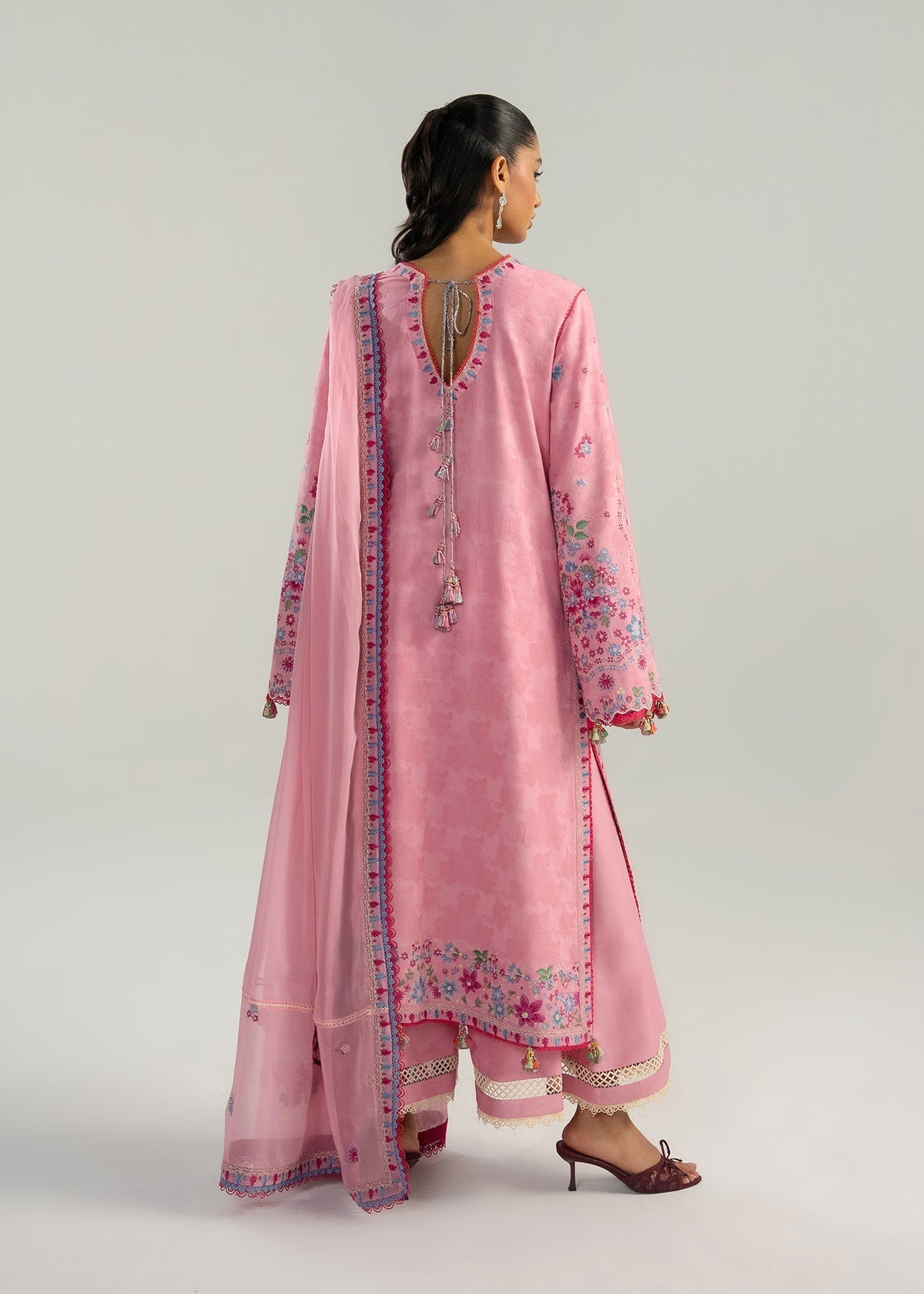 Hussain Rehar | Zan SS26 | Pembe - by Libasekhas UK - Registered Vendor of : Hussain Rehar - 100% Original Designer Dress