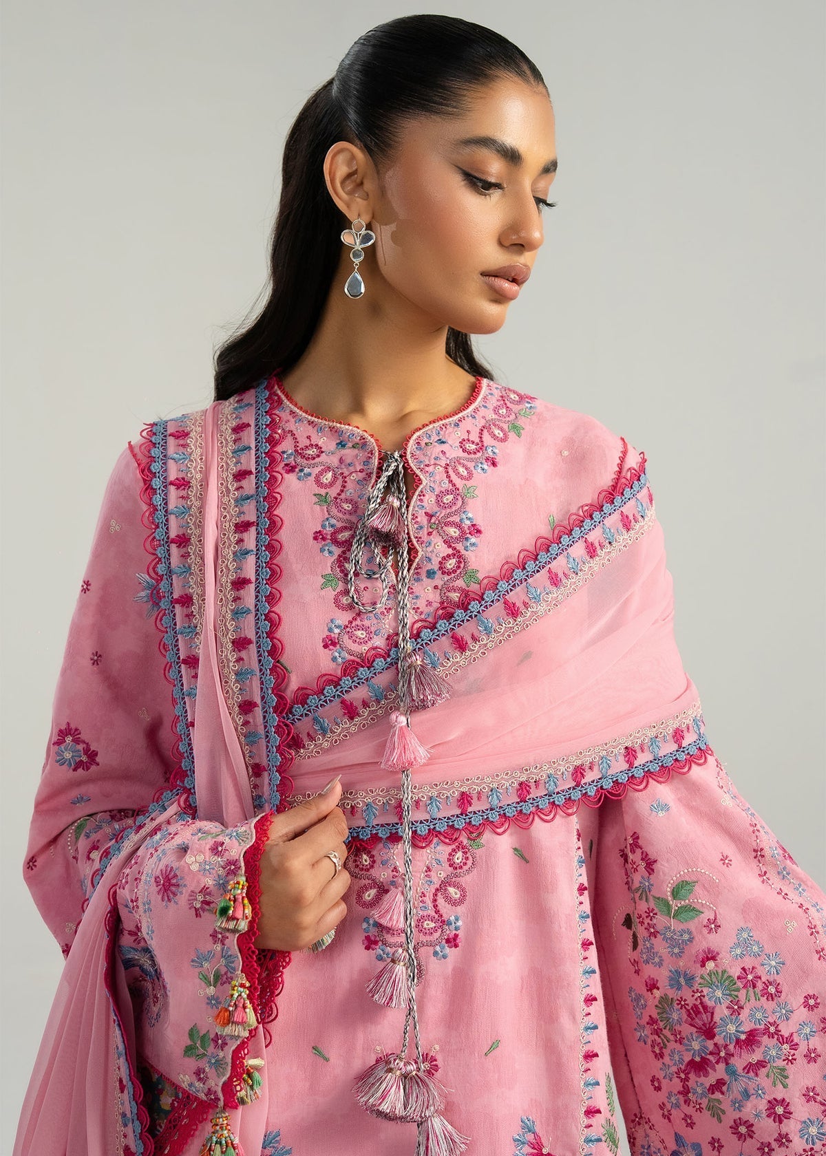 Hussain Rehar | Zan SS26 | Pembe - by Libasekhas UK - Registered Vendor of : Hussain Rehar - 100% Original Designer Dress