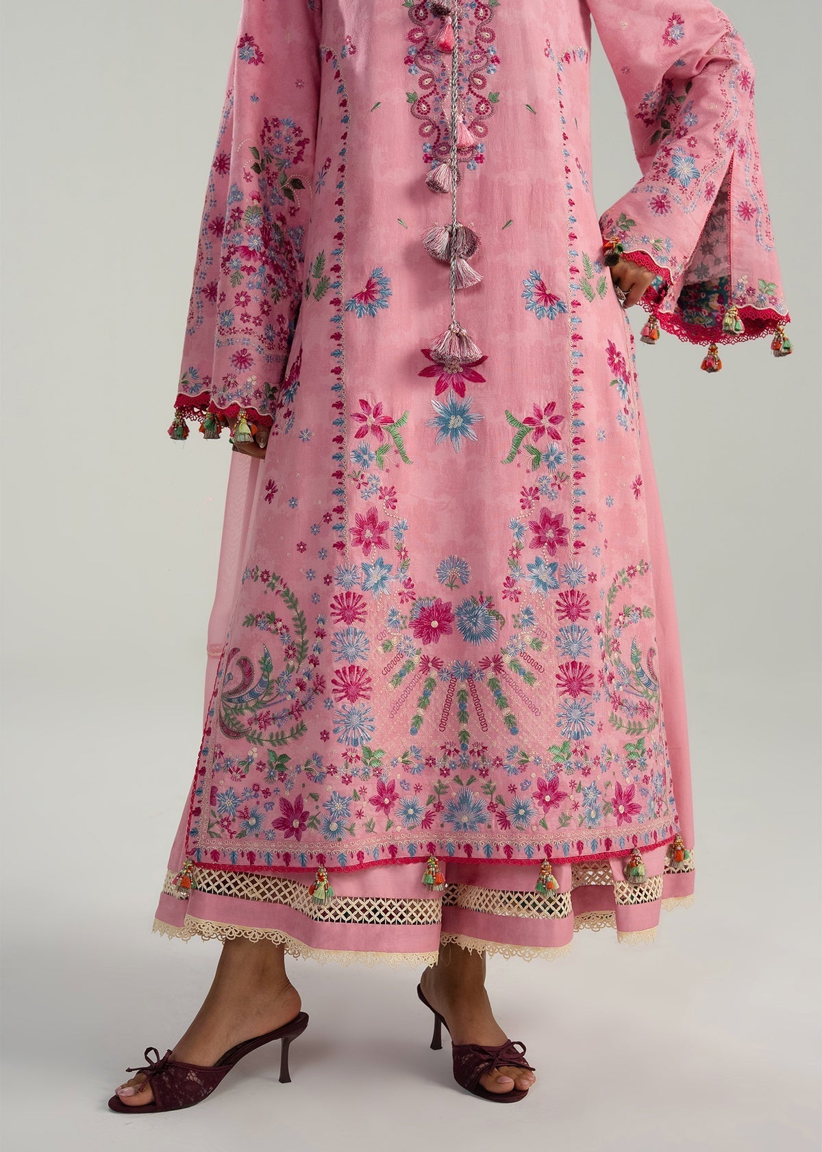 Hussain Rehar | Zan SS26 | Pembe - by Libasekhas UK - Registered Vendor of : Hussain Rehar - 100% Original Designer Dress