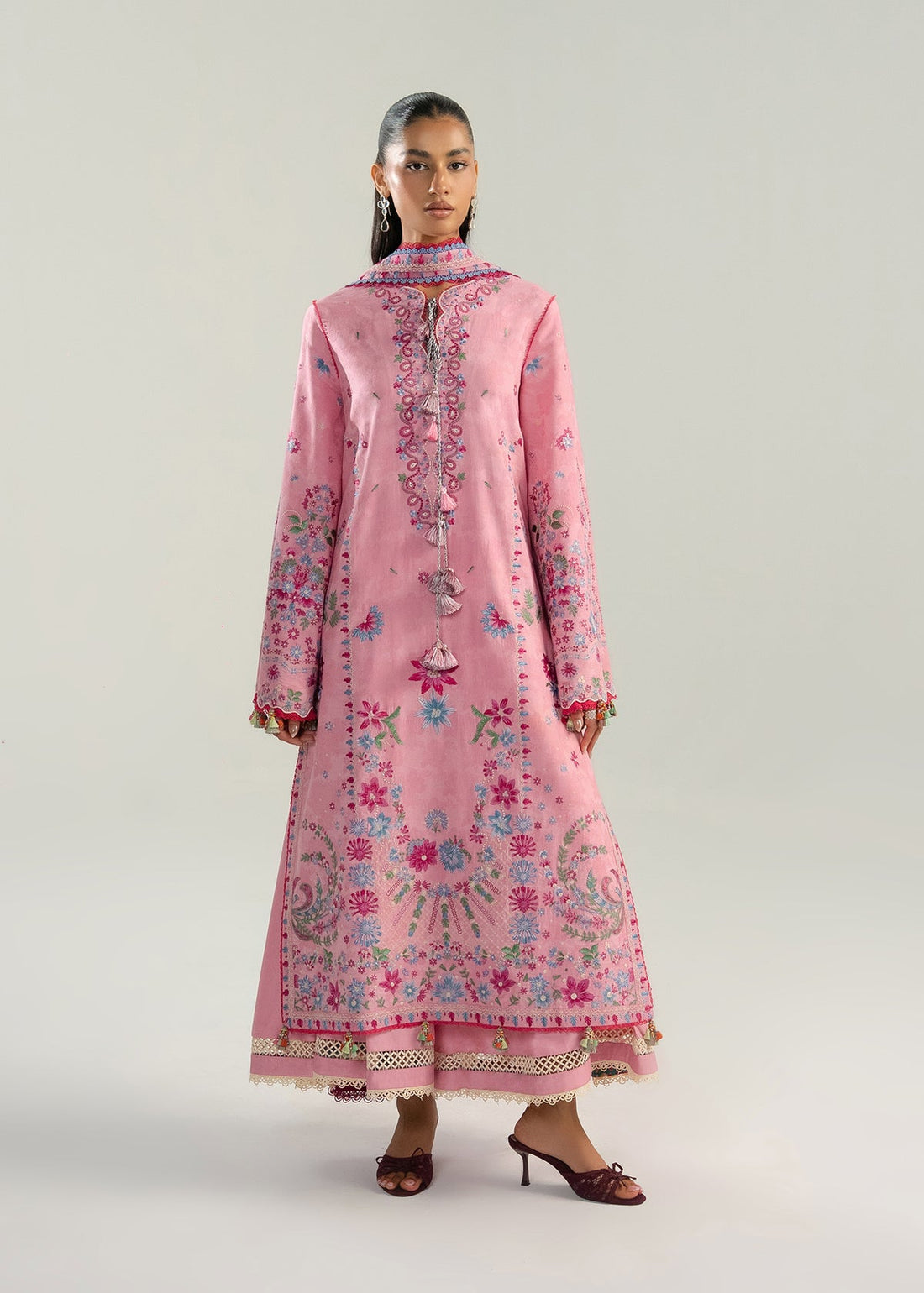Hussain Rehar | Zan SS26 | Pembe - by Libasekhas UK - Registered Vendor of : Hussain Rehar - 100% Original Designer Dress