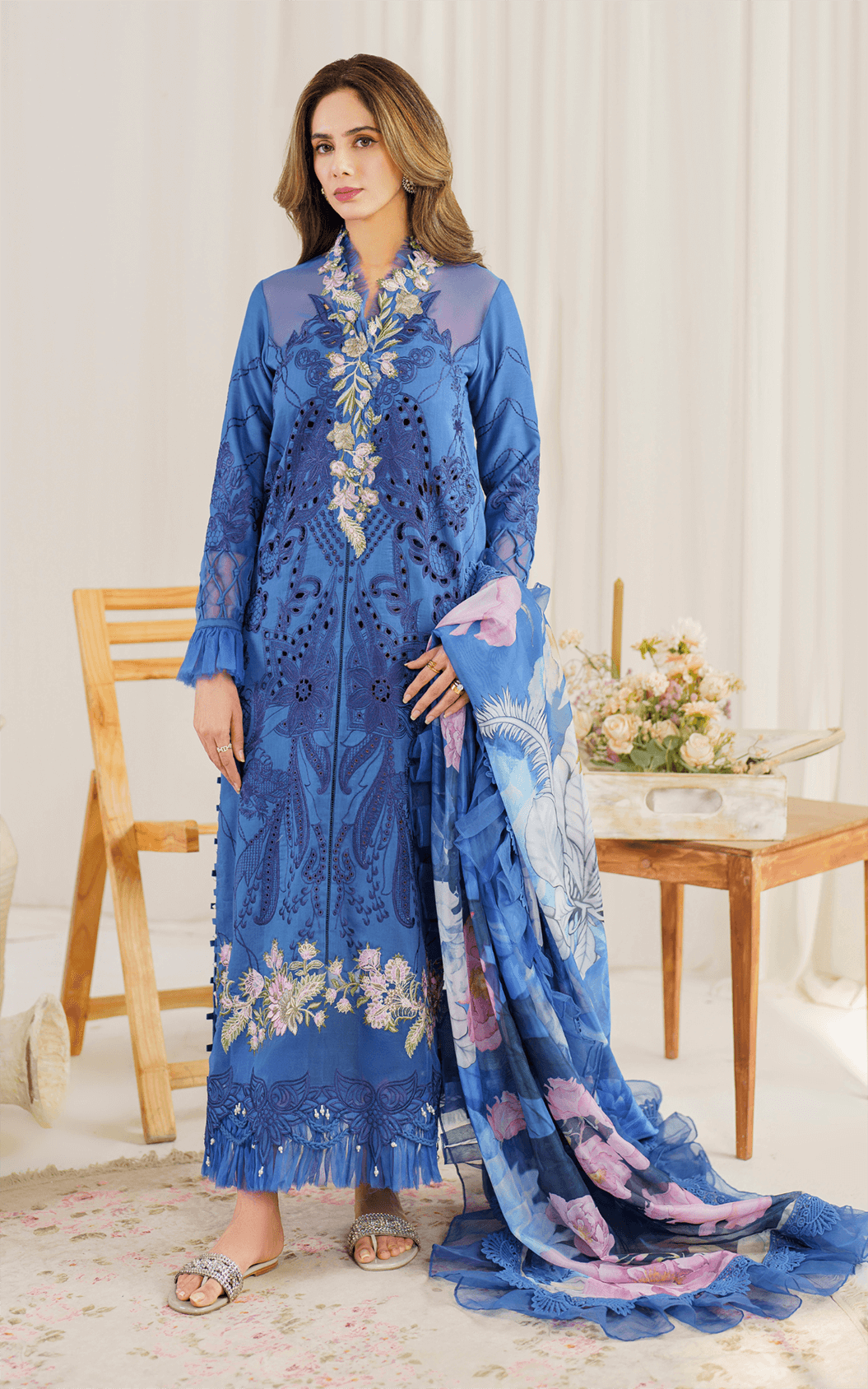 Asifa and Nabeel | Pretty in Pink Limited Edition | Peri Winkle (PP-4) - by - Libasekhas UK - Registered Vendor of : Asifa and Nabeel - 100% Original Designer Dresss