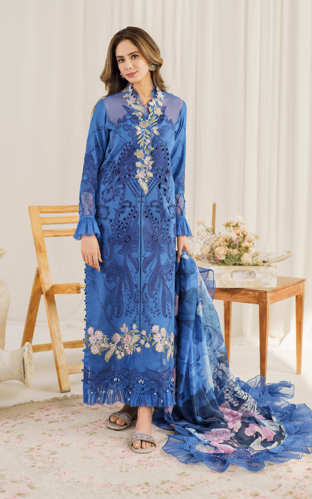 Asifa and Nabeel | Pretty in Pink Limited Edition | Peri Winkle (PP-4) - by - Libasekhas UK - Registered Vendor of : Asifa and Nabeel - 100% Original Designer Dresss