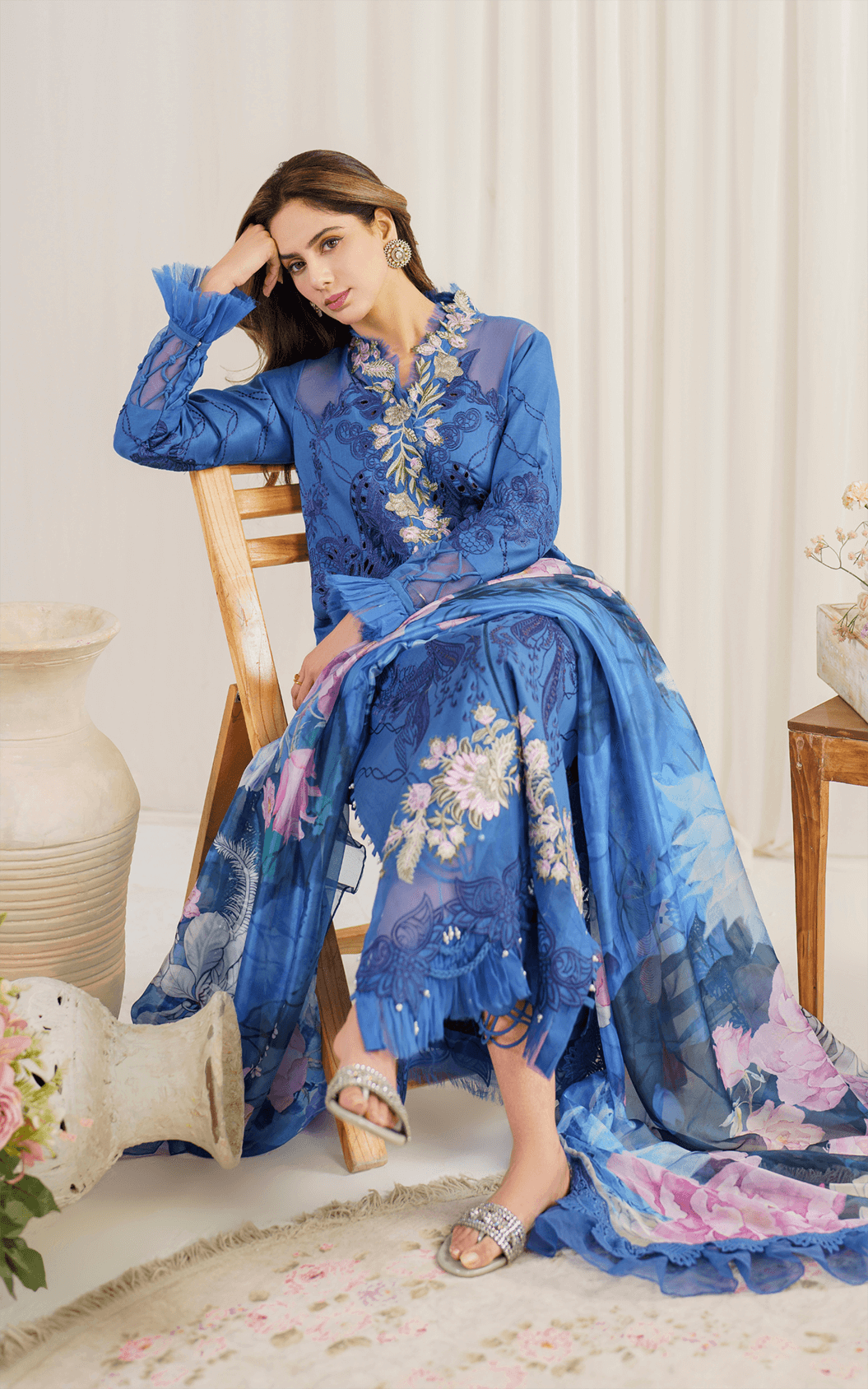 Asifa and Nabeel | Pretty in Pink Limited Edition | Peri Winkle (PP-4) - by - Libasekhas UK - Registered Vendor of : Asifa and Nabeel - 100% Original Designer Dresss