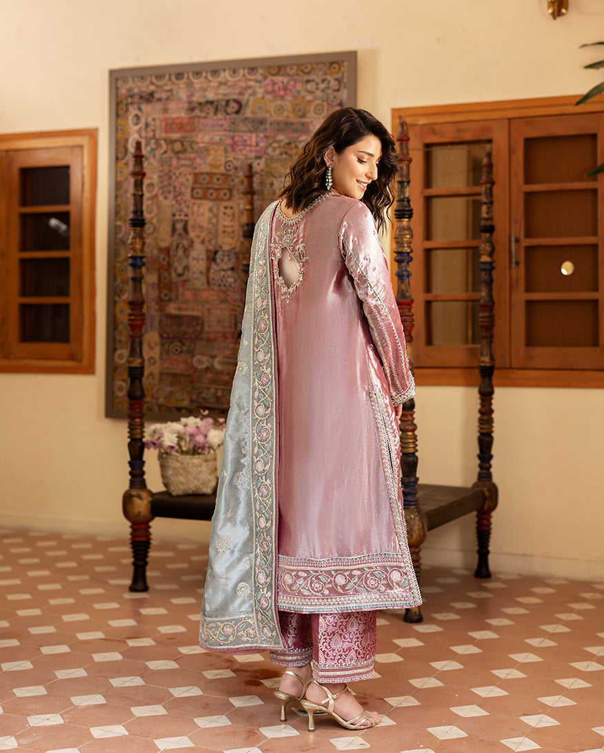 Mushq | Sunehri Lama Silk | Periwesh - by Libasekhas UK - Registered Vendor of : Mushq - 100% Original Designer Dress