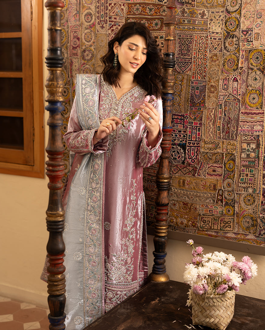 Mushq | Sunehri Lama Silk | Periwesh - by Libasekhas UK - Registered Vendor of : Mushq - 100% Original Designer Dress