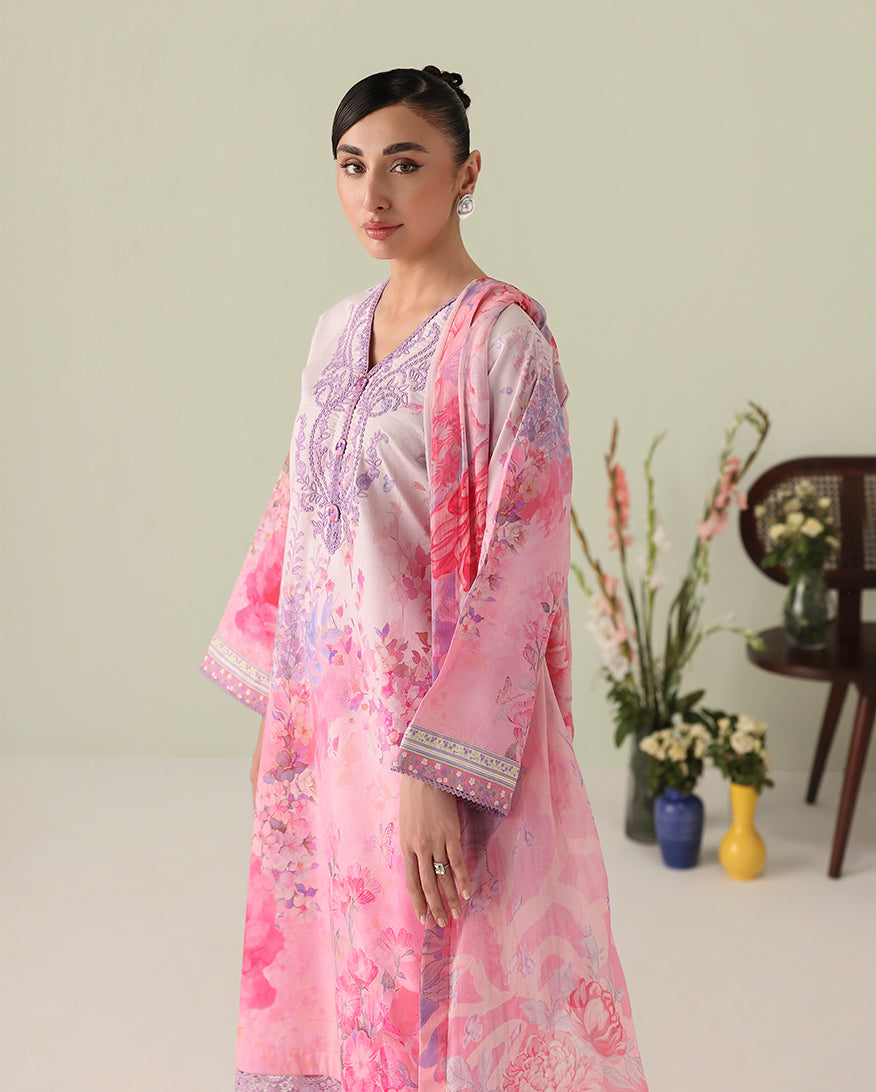 Roheenaz | Rosette Lawn | Petal Whispers - by Libasekhas UK - Registered Vendor of : Roheenaz - 100% Original Designer Dress