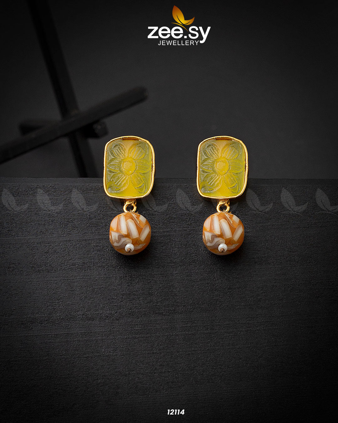 Petite Gems Earrings - by - Libasekhas UK - Registered Vendor of : Zeesy - 100% Original Designer Dresss