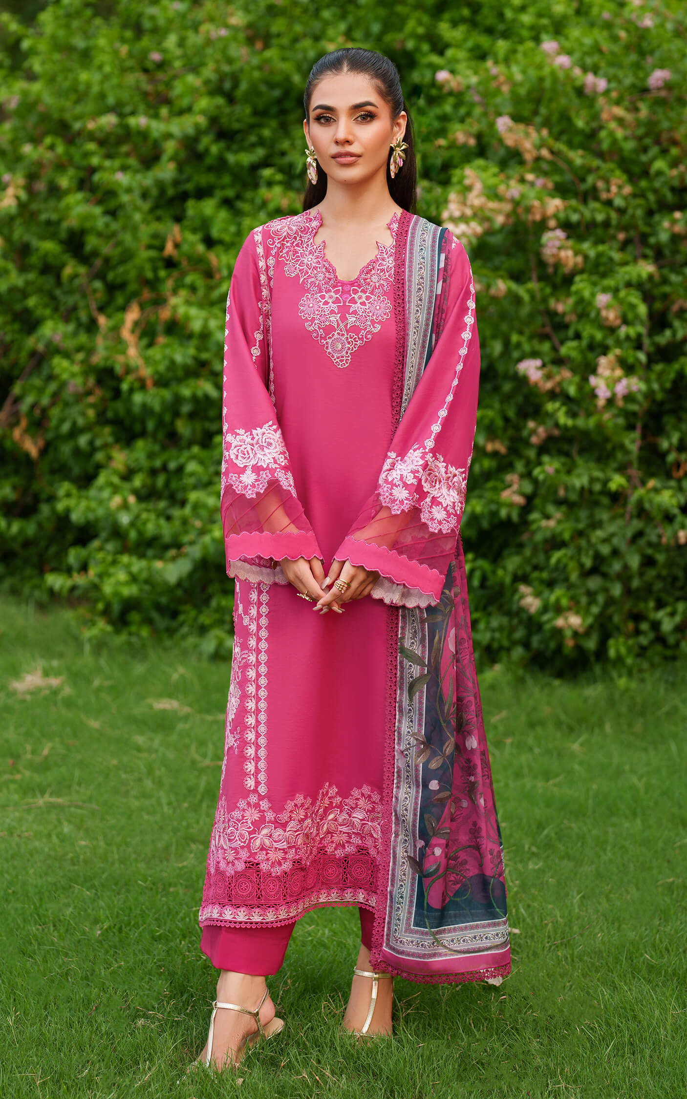Asifa and Nabeel | Eden Cambric 25 | Pink Reverie ECU25-06 - by Libasekhas UK - Registered Vendor of : Asifa and Nabeel - 100% Original Designer Dress