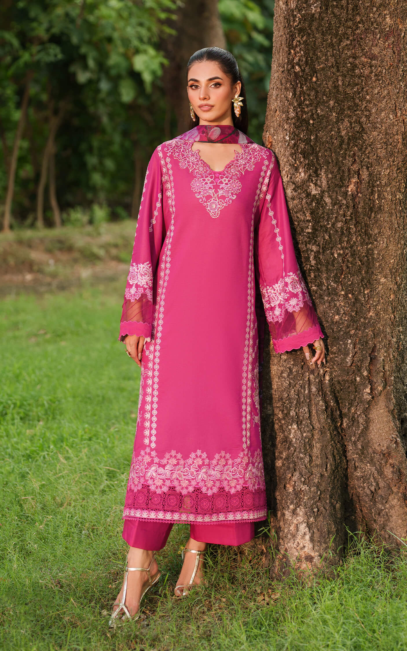 Asifa and Nabeel | Eden Cambric 25 | Pink Reverie ECU25-06 - by Libasekhas UK - Registered Vendor of : Asifa and Nabeel - 100% Original Designer Dress