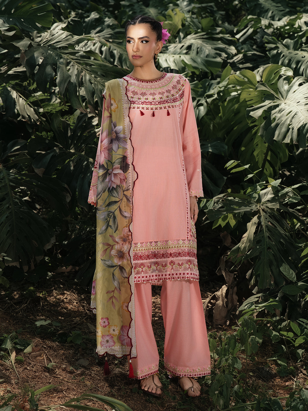 Hemstitch | The Garden Lawn | Pinky Peony - by Libasekhas UK - Registered Vendor of : Hemstitch - 100% Original Designer Dress