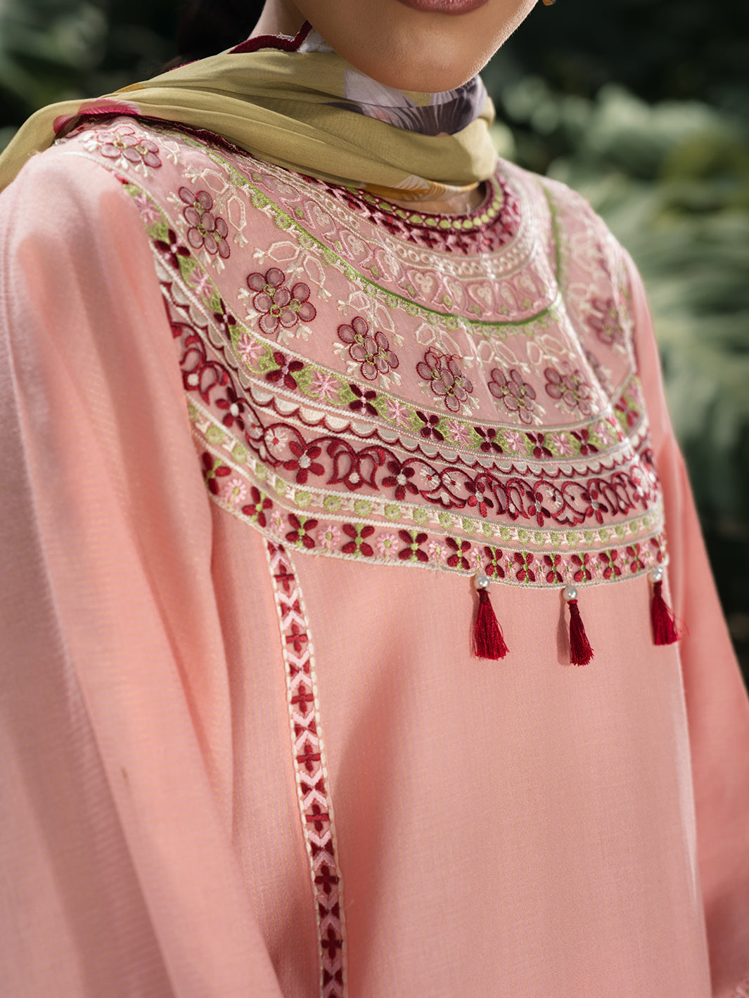 Hemstitch | The Garden Lawn | Pinky Peony - by Libasekhas UK - Registered Vendor of : Hemstitch - 100% Original Designer Dress